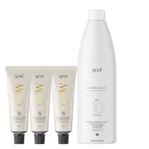 Nouê Coloração Glow 3 un OX 10 Volumes 900mL Camuflagem Tonalizante