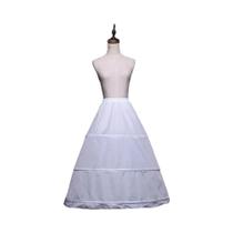 Nova anágua branca com 3 argolas, saia longa de crinolina