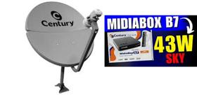 Nova Antena Parabólica Digital com Receptor Century B7 e Assinatura dos Canais Sky