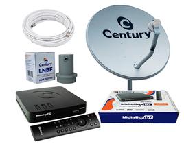 Nova Antena Parabólica Ku Century Completa Midia Box B7 5g