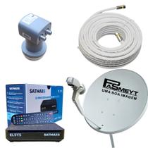 Nova Antena Parabólica Ku Completa Com 2 Saída Dupla