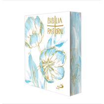 Nova Biblia Católica Pastoral - Bolso - Floral Azul - Paulus
