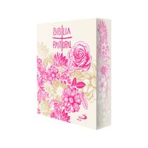 Nova Biblia Católica Pastoral - Bolso - Floral Rosa - Paulus