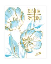 Nova Bíblia Pastoral - Capa Floral Azul - Paulus