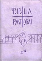 Nova biblia pastoral - livro de bolso - ziper - lilas - PAULUS