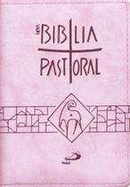 Nova biblia pastoral - media - capa rosa com ziper - PAULUS