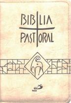 Nova biblia pastoral media ziper creme