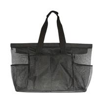 Nova bolsa de praia extra grande, com alças de malha e bolsos com zíper para viagens na praia