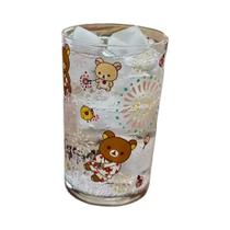 Nova Caneca de Vidro Rilakkuma: Copo de Café, Leite e Suco Kawaii com Design Exclusivo e Simples Nova Caneca de Vidro Rilakkuma: Copo de Café, Leite e Suco Kawaii com Design Exclusivo e Simples
