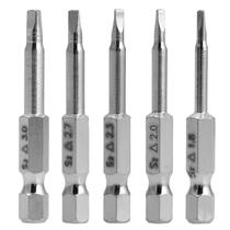 Nova chave de fenda da cabeça do triângulo magnético de 5 pcs bits S2 Aço 1/4 Hex Shank 50mm - Prata