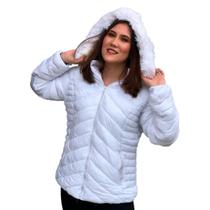Nova coleção jaqueta nylon forrada com pele por dentro Plus size Neve Frio Intenso com zíper, bolsos, capuz antialérgico