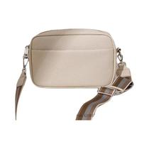 Nova Cor Sólida Multi-camada Mulheres Sling Crossbody Bag Vinatge PU Leather Wide Strap Shoulder Bag