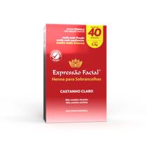 Nova Henna Expressão Facial - Castanho Claro - 40 Aplicações (2,5g)