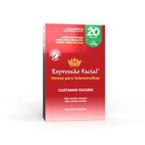 Nova Henna Expressão Facial - Castanho Escuro - 20 Aplicações (1,25g)