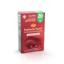 Nova Henna Expressão Facial - Castanho Escuro - 20 Aplicações (1,25g)