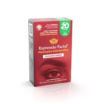 Nova Henna Expressão Facial - Castanho Médio - 20 Aplicações (1,25g)