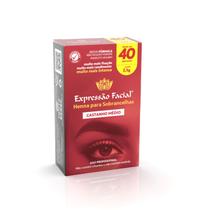 Nova Henna Expressão Facial - Castanho Médio - 40 Aplicações (2,5g)