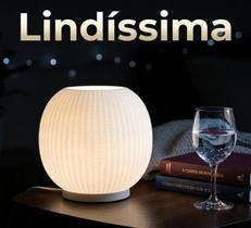Nova Luminária Abajur De Mesa Lampada Led Quarto Lindíssima 15cm altura