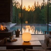 Nova Luminária Abajur De Mesa Lampada Led Quarto Moderna Corpo Branco