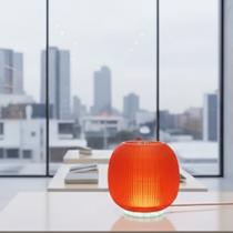 Nova Luminária Abajur De Mesa Sala Escritorio e Quarto Lampada Led Quarto Moderna Vermelha