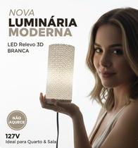 Nova Luminária Cor Branca Moderna Para Quarto Sala LED Relevo sem aquecimento