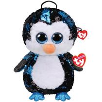 Nova Mochila Fashion Ty Paete Pinguim Waddles Azul Dtc 5017
