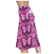 Nova moda feminina casual cintura alta boêmia retro casual saia