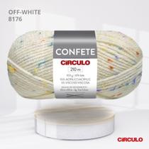 Novelo de Lã Confete cor 8176 - Off White - Circulo