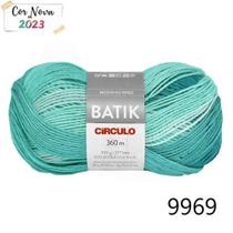 Novelo Lã Batik de 360 metros Circulo Fio 100% Acrílico p/ Crochê, Tricô, Roupas e Cachecol