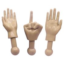 Novelty Toys Toynk Tiny Hands Beige à esquerda e à direita e ao meio