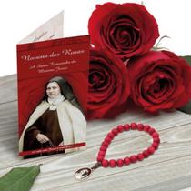 Novena Santa Teresinha 8mm Essência de Rosas Com Folheto Novena Santa Teresinha 8mm Essência de Rosas Com Folheto