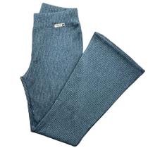 Novidade Calça Flare Boca de Sino Bailarina Plus Size Canelada 3D - G1 ao G3