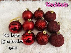 Novidade Kit 10 Bolas Branco Ou Preto De Natal 6CM Decoração Árvore(NTB-82024)