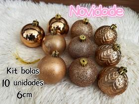 Novidade Kit 10 Bolas Branco Ou Preto De Natal 6CM Decoração Árvore(NTB-82024)