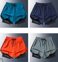 Novidade kit 2 bermudas 2em1 de compressão dryfit seda fria esporte Novidade kit 2 bermudas 2em1 de compressão dryfit seda fria esporte
