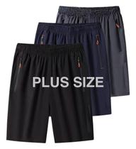 Novidade Kit 3 Bermudas DryFit PlusSize com Seda Gelada Esporte / Premium