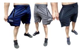 Novidade! Kit 3 Bermudas Plus Size Dryfit Seda Fria premium