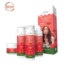 Novidade kit capilar bubble pop melancia 4 itens cheirinho de infancia e melancia