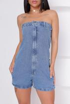 Novidade Macaquinho Jeans Sem Lycra Premium Novidade Macaquinho Jeans Sem Lycra Premium