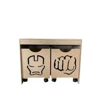 NOVIDADE Organizador bancada infantil 2 gavetas heróis