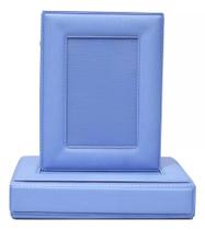 Novo Álbum Luxo Azul Porta Fotos Na Capa 100 Fotos 13x18