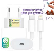 Novo Carregador Turbo 20W Compativel Modelo iPhon 11 Carregamento Rapido Original Inova + Presilhas Lacrar Embalagens