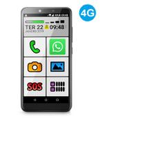 Novo Celular do Idoso 4G com Internet e WhatsApp letras e números grandes 32GB - Celular Idoso