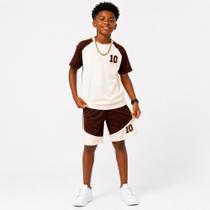Novo Conjunto infantil masculino 2 aos 12 anos Moda Infantil Camiseta e Bermuda 1 Camisa e 1 Bermuda