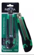 Novo Estilete Emborrachado Profissional 18mm Verde Novo Estilete Emborrachado Profissional 18mm Verde