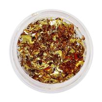 Novo foil folhas de ouro 3 tons decoração unhas - dourado