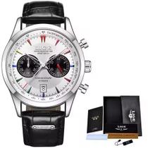 Novo LIGE Relógio quartzo cronógrafo casual,Sem gênero, relógio de pulso impermeável, pulseira de couro preta. Novo LIGE Relógio quartzo cronógrafo casual,Sem gênero, relógio de pulso impermeável, pulseira de couro preta.