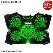 Novo refrigerador para laptop COOLCOLD com 5 ventiladores de LED