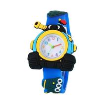Novo relógio de estudante amigável à pele infantil com tanque de desenho animado