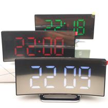 Novo Relógio Digital Curvado Espelho Mesa Despertador Data - New